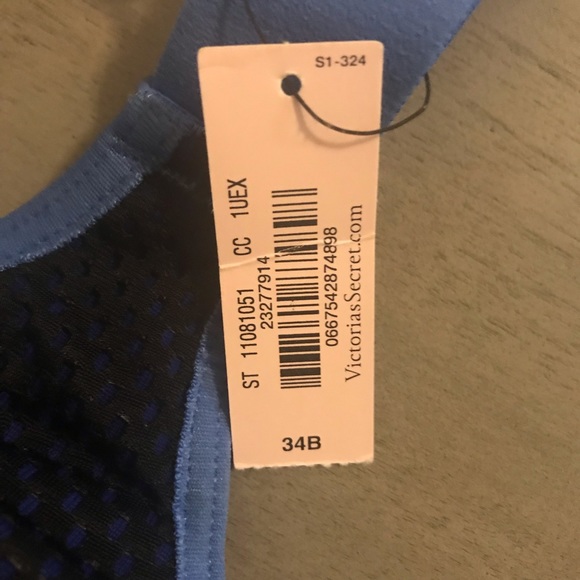 Victoria’s Secret Sport Bra - Blue/Black - 34B - Picture 2 of 6